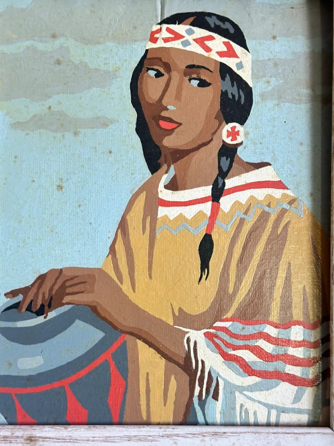 Pair of Vintage First Nations  Paint by Numbers - photo 4