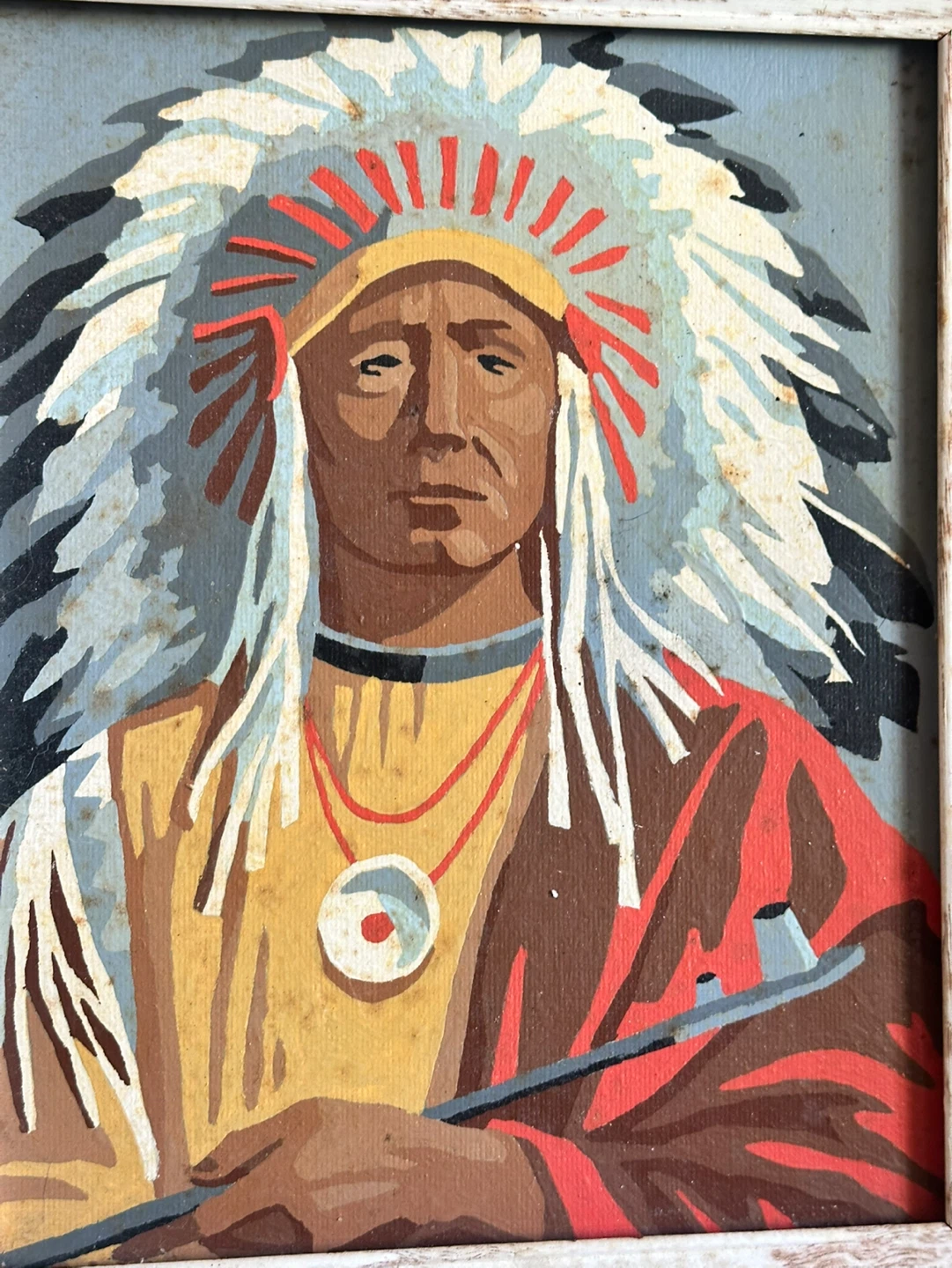 Pair of Vintage First Nations  Paint by Numbers - photo 5