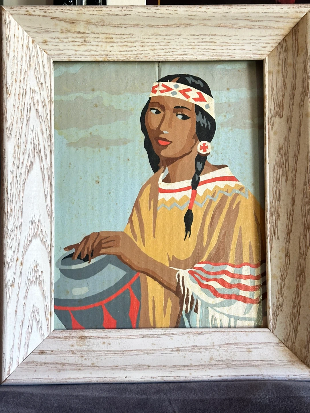 Pair of Vintage First Nations  Paint by Numbers - photo 3