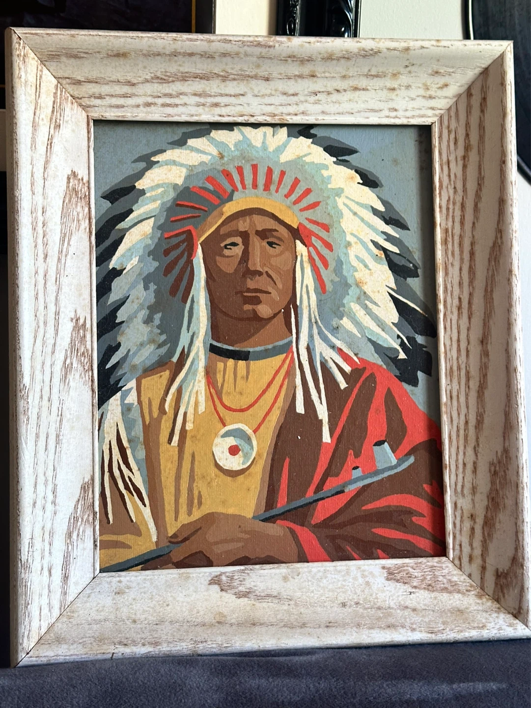 Pair of Vintage First Nations  Paint by Numbers - photo 2