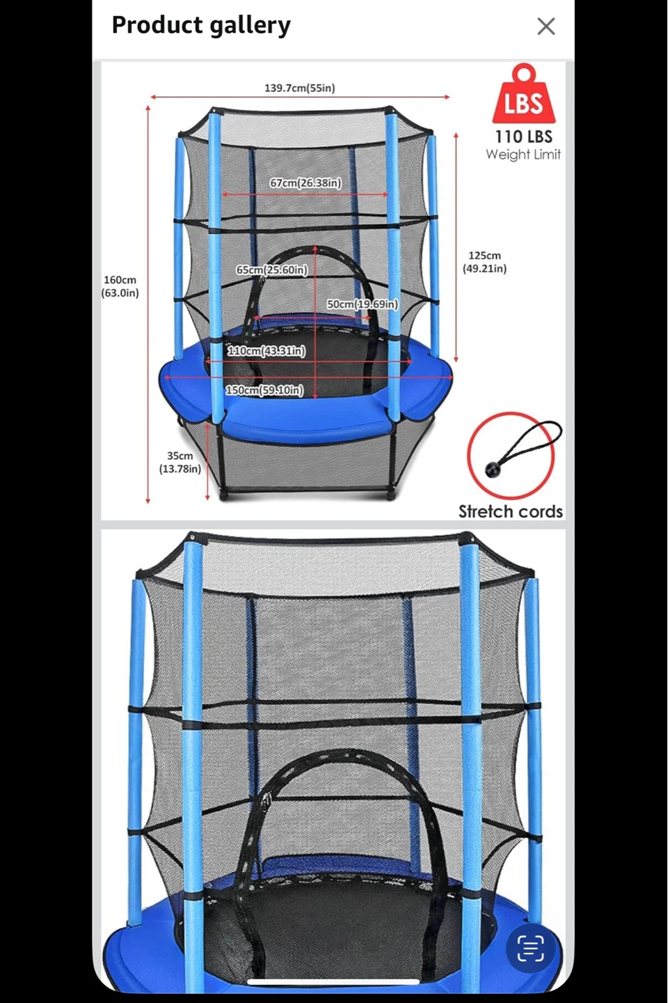 Kids Trampoline with Safety Net - photo 3