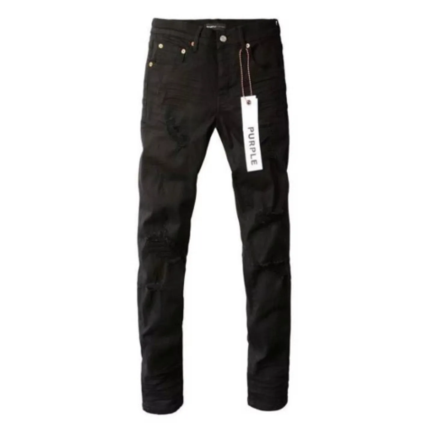Purple Jeans Black Ripped 32 size