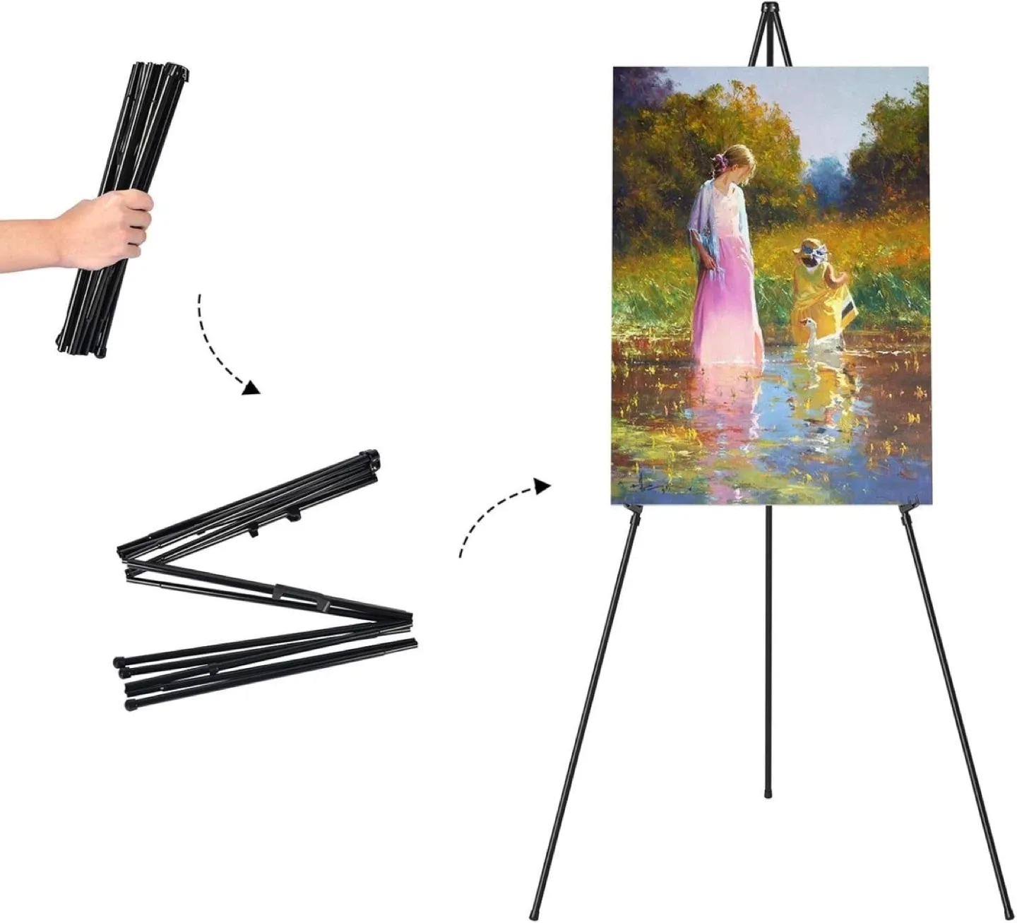 2 Pack Black Metal Art Easel Display Stand - photo 2