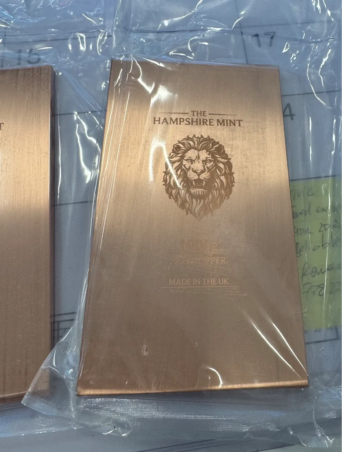 The Hampshire Mint 1000g .999 Copper Bar sealed 🌱 - photo 2