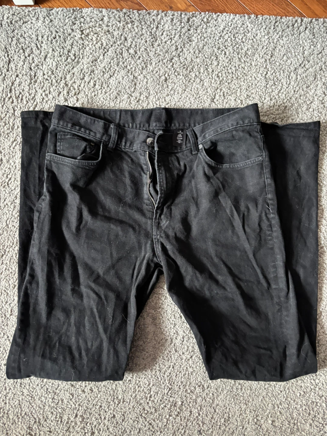H&M Slim Fit Black Denim Jeans 32