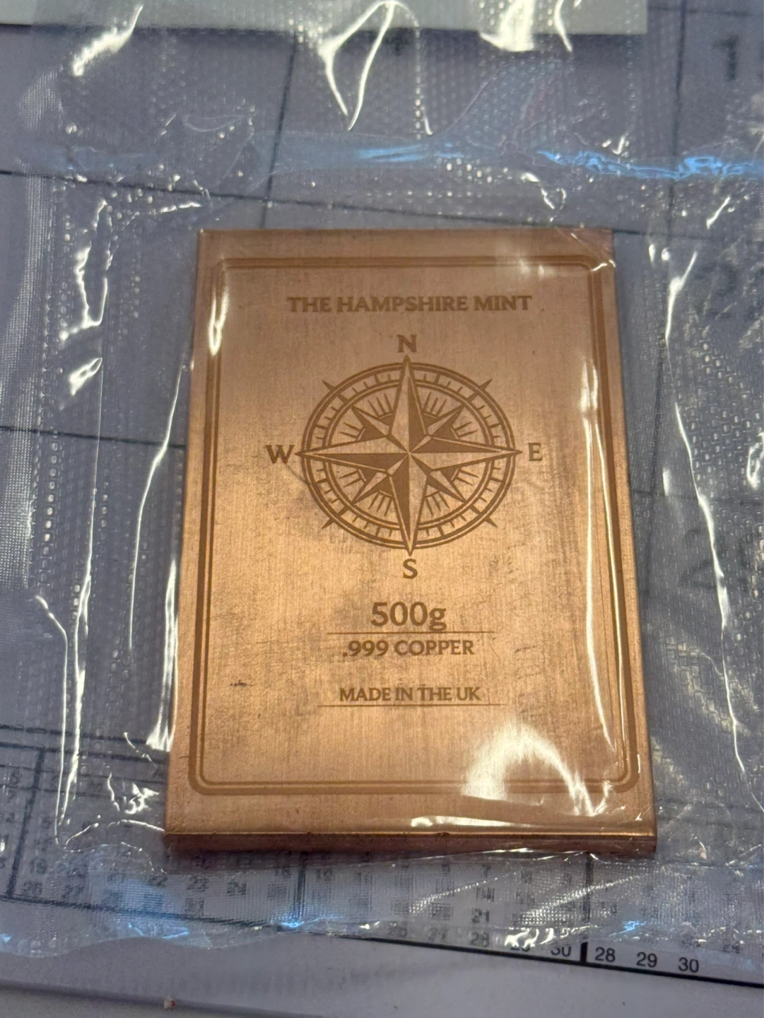 The Hampshire Mint 1/2 kilo - 500g .999 Copper Bar 🌱 - photo 2