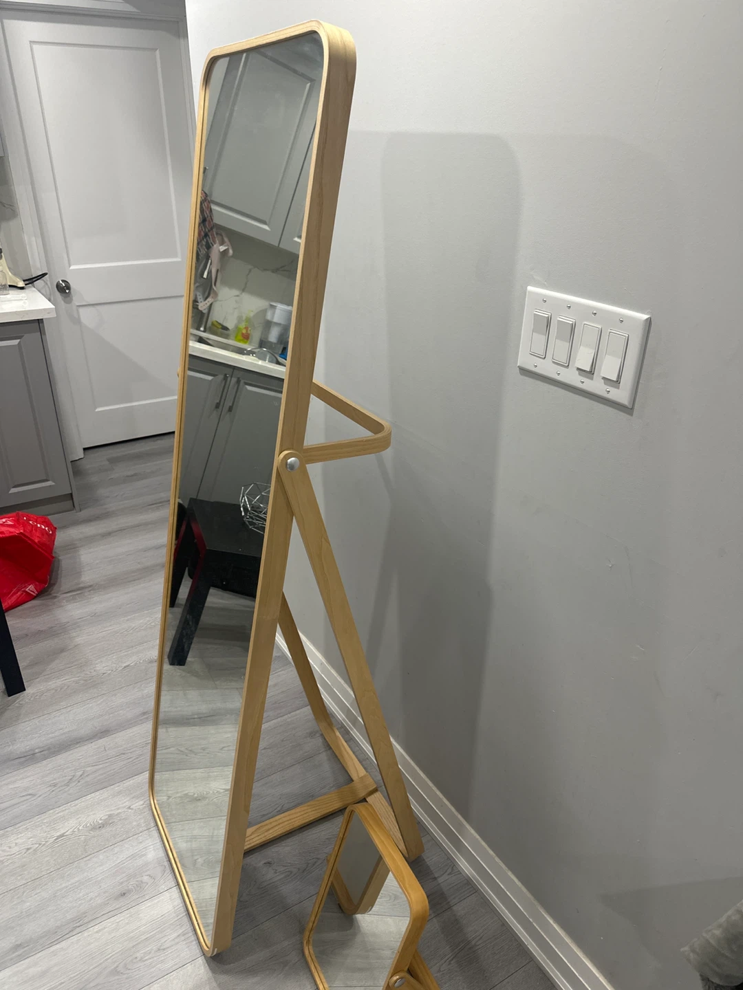 Wooden Standing Mirror