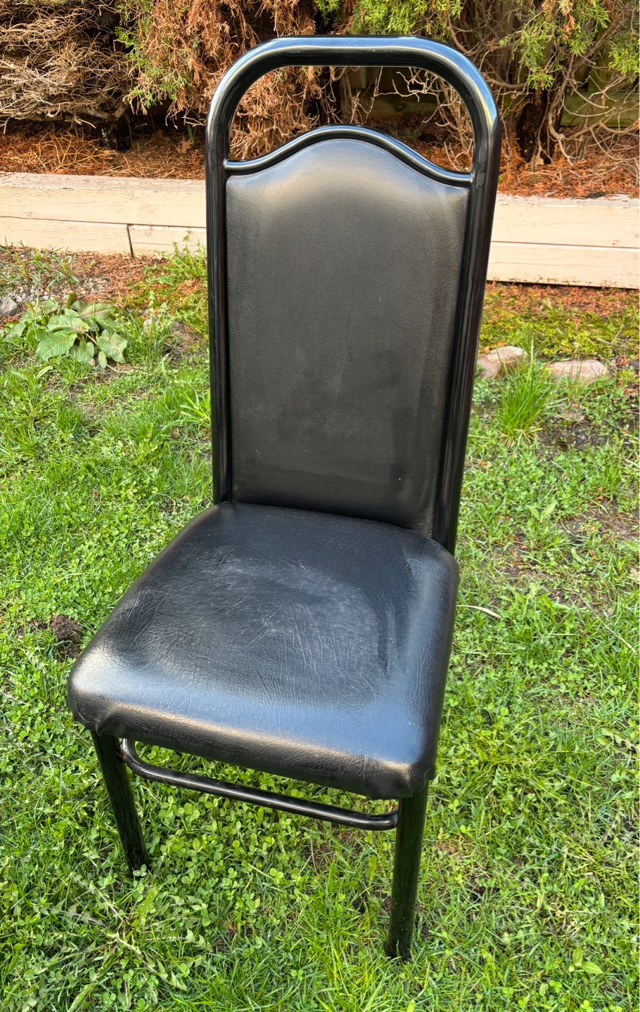 Beautiful Black Upholstered Dining Chairs (3 available)
