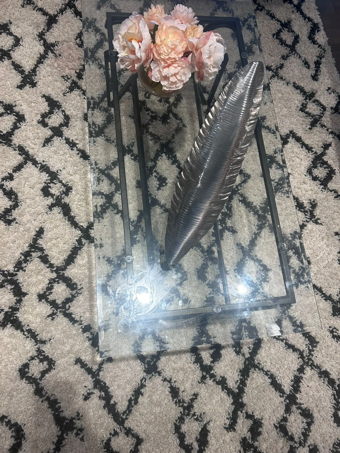 Glass Top Side Table