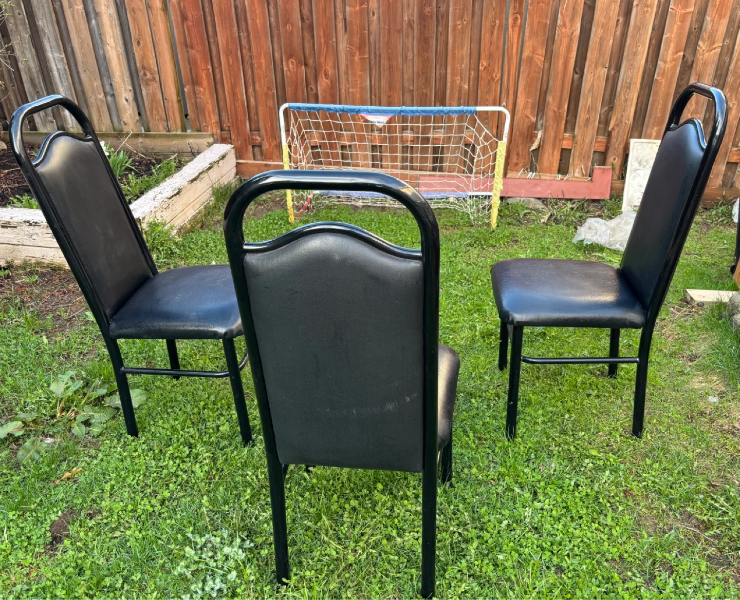 Beautiful Black Upholstered Dining Chairs (3 available) - photo 3