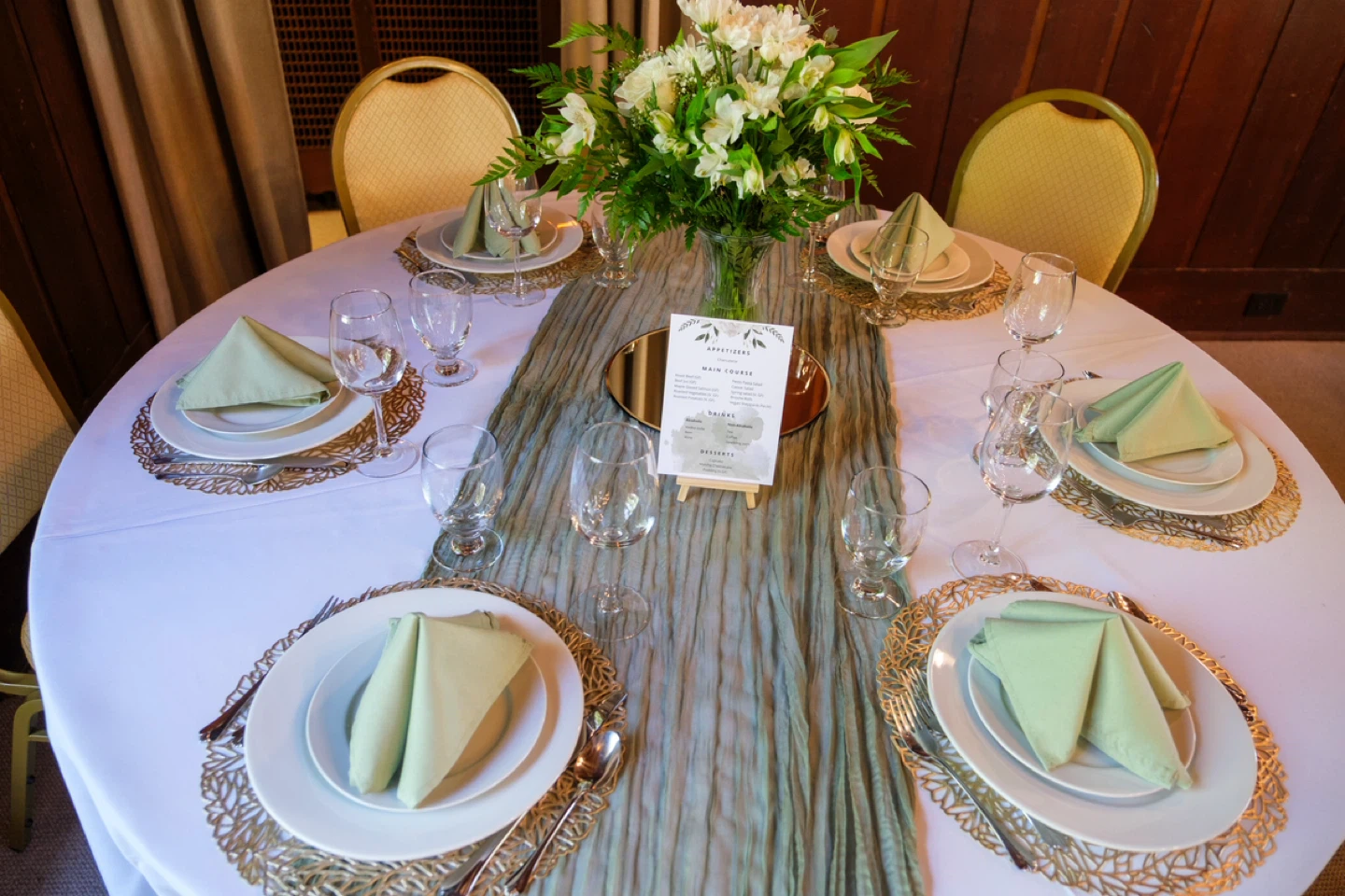 6 sage table runners - photo 2