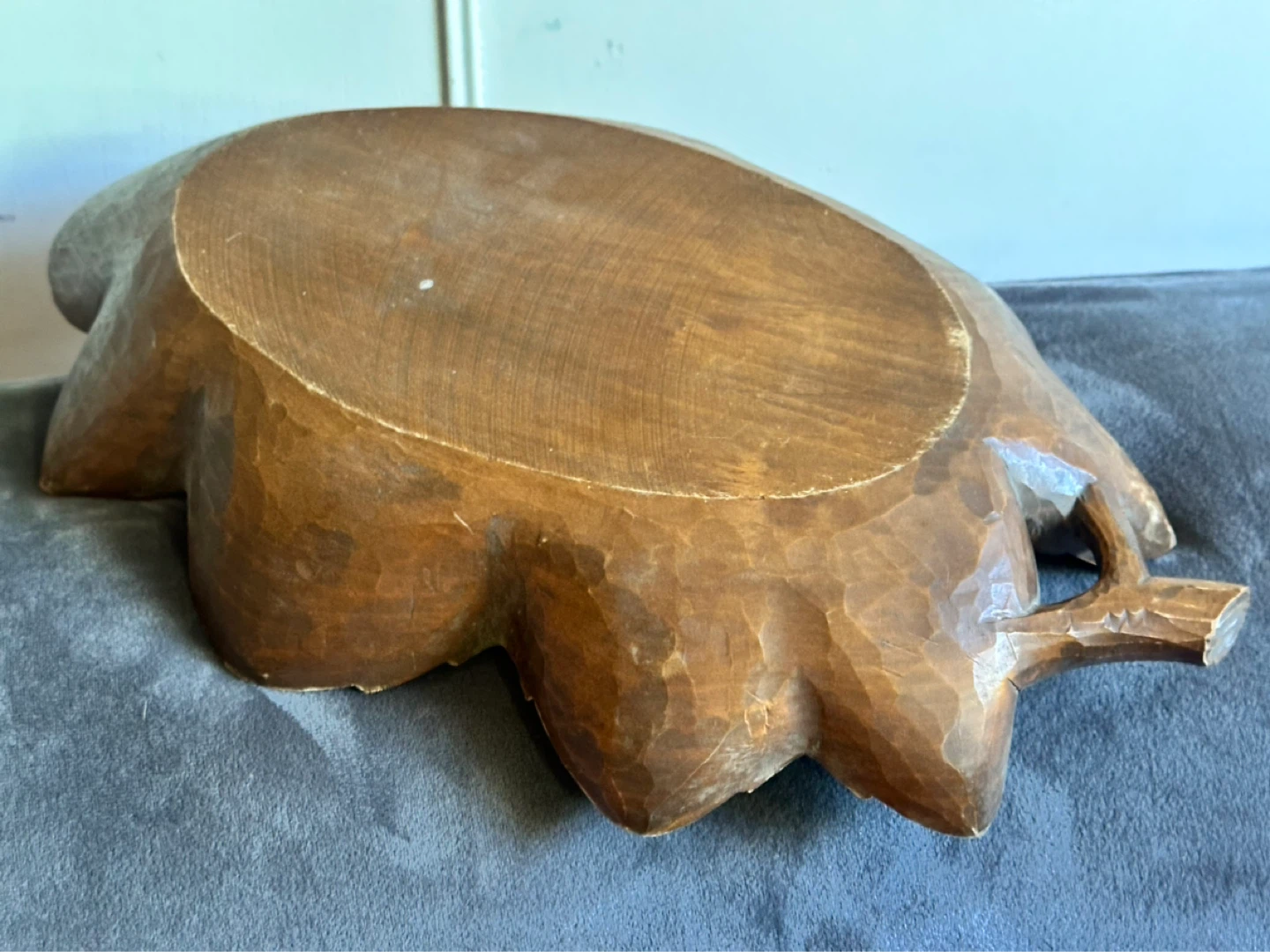 Hand carved wooden grape bowl - photo 5