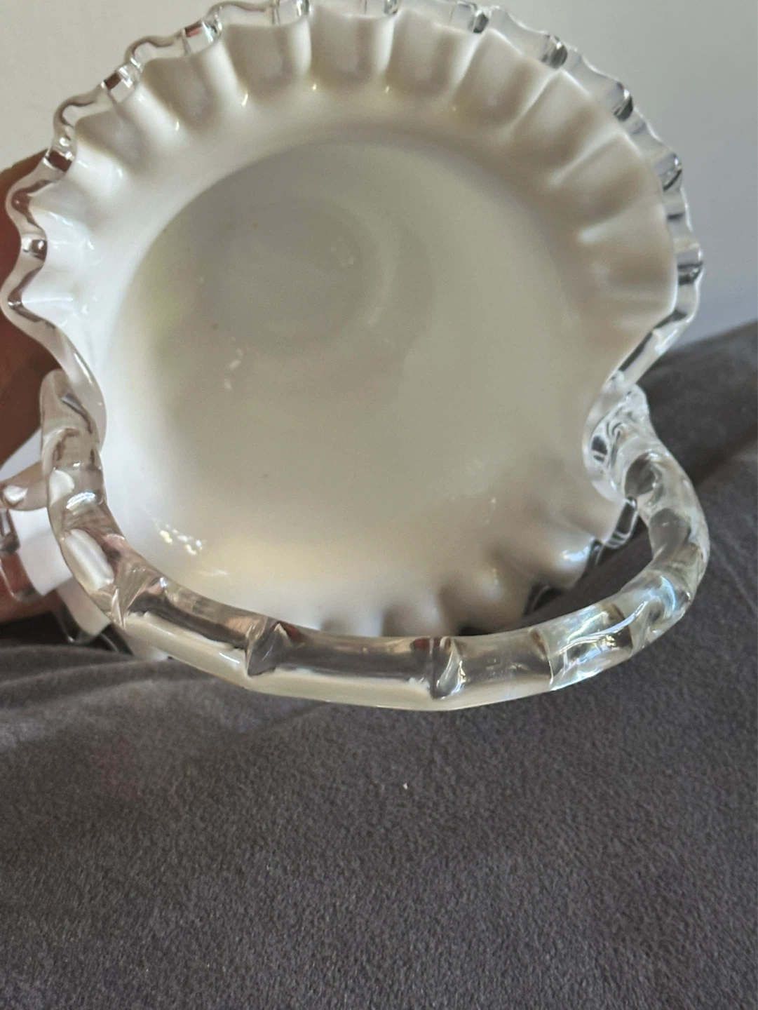 Fenton Silver Crest Glass Basket - photo 4