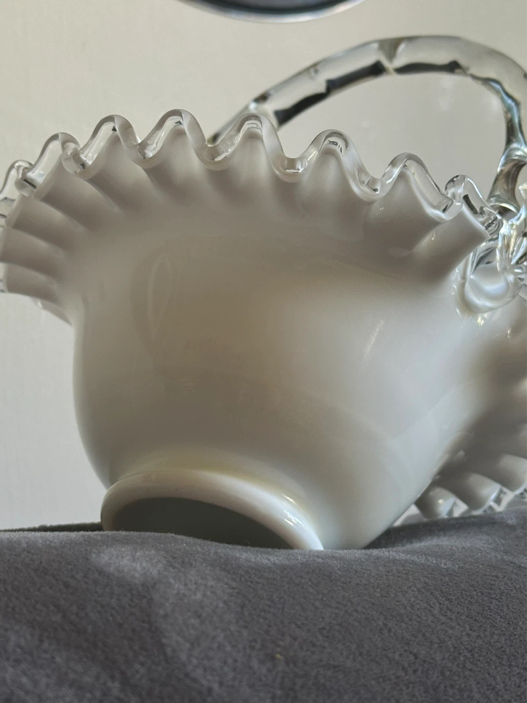 Fenton Silver Crest Glass Basket - photo 2