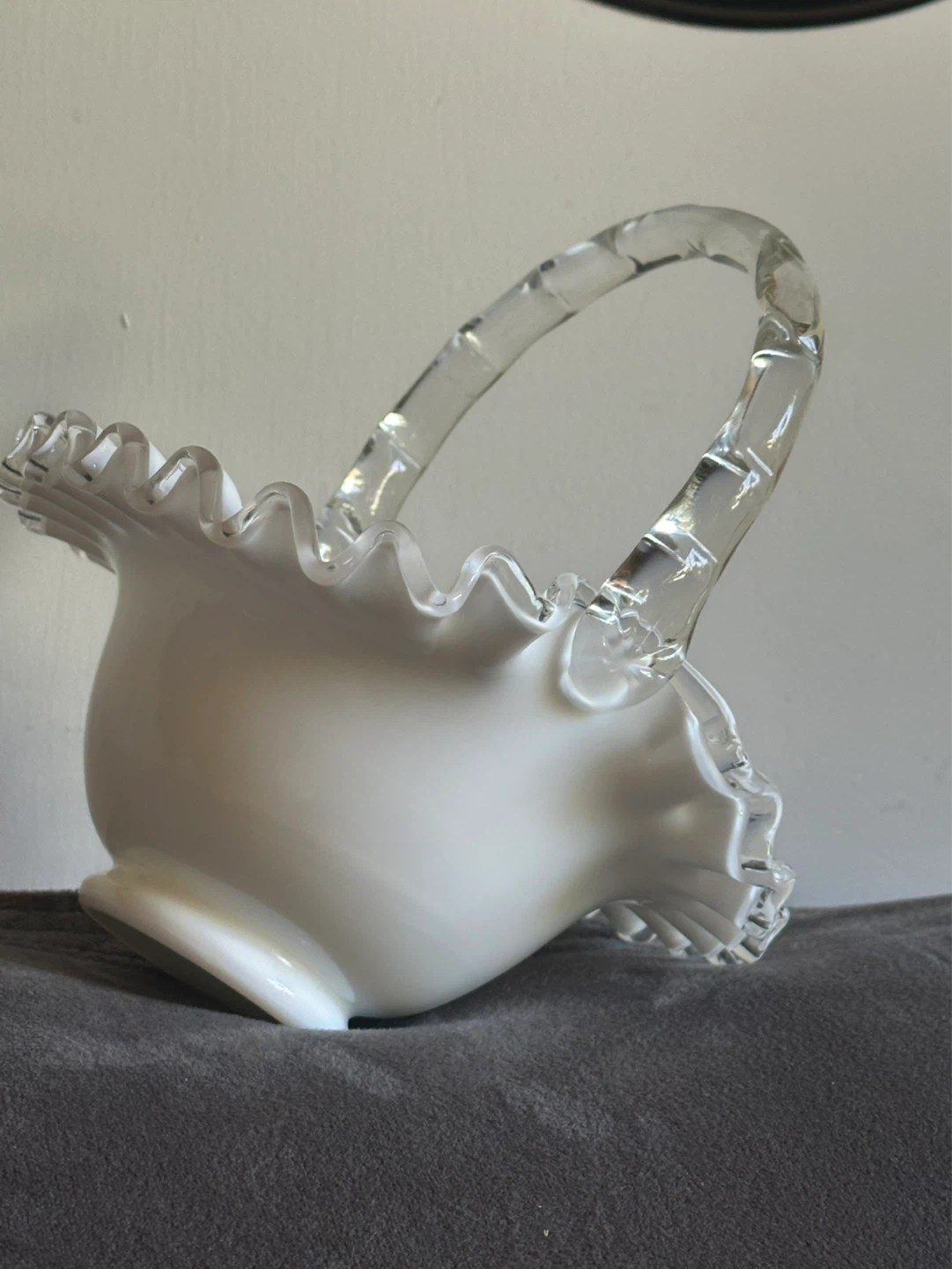 Fenton Silver Crest Glass Basket - photo 3