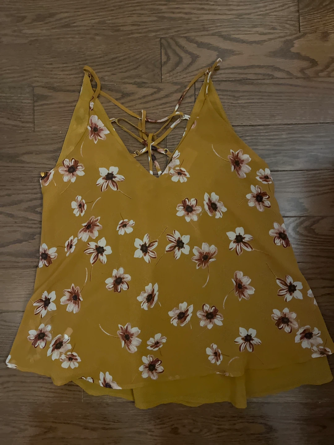Sienna Sky Women's Yellow Floral Cami Top - XS