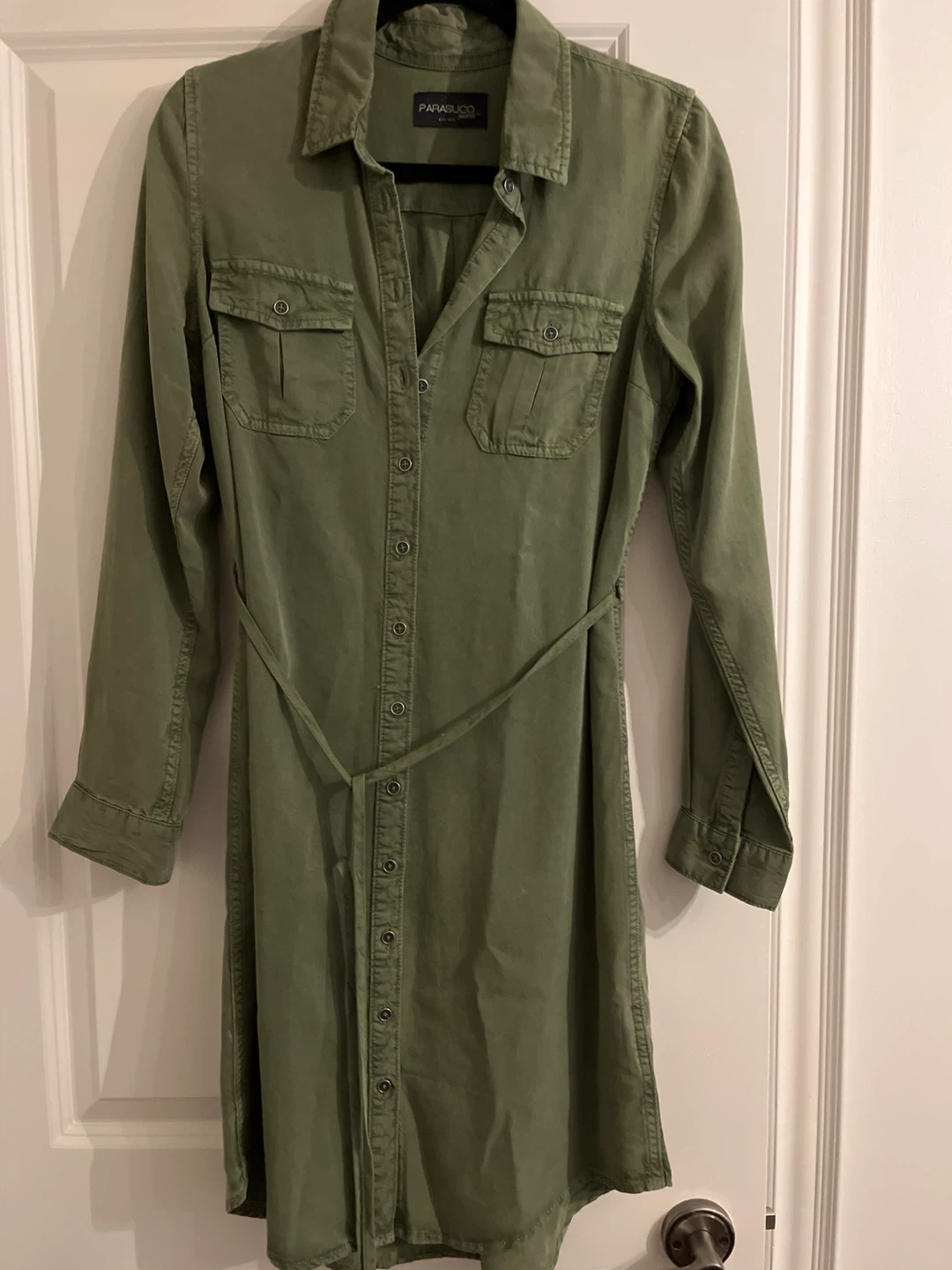 PARASUCO Green Utility Shirt Dress