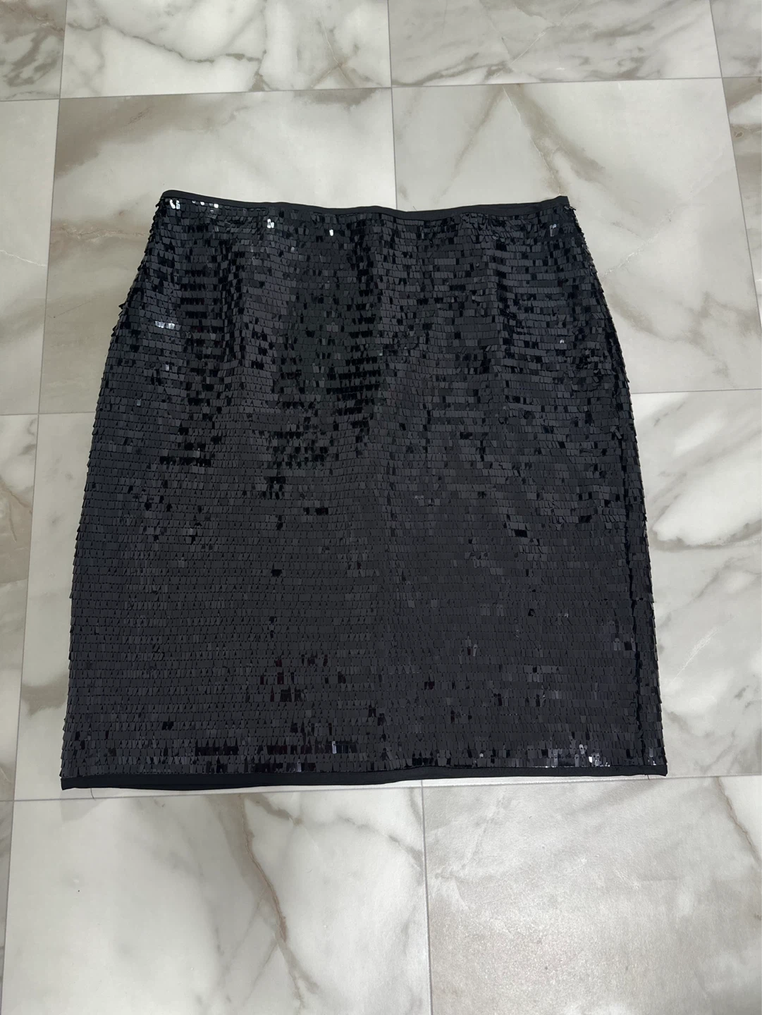 Mango Sequin Skirt - Black - Size L