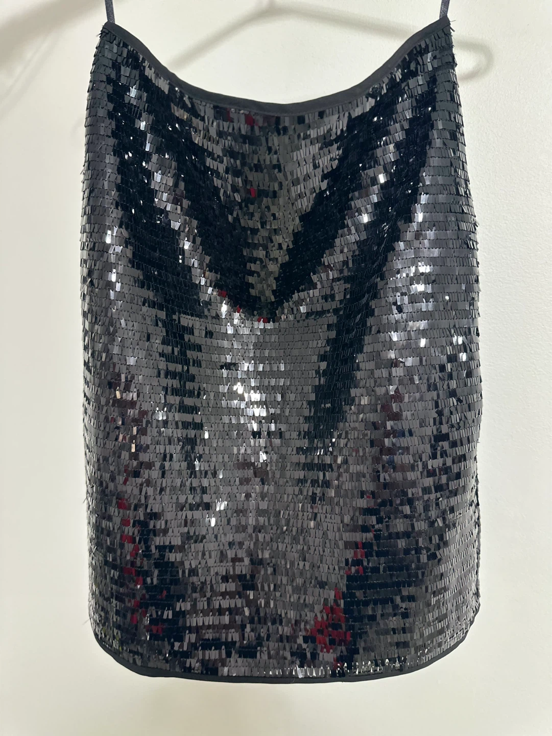 Mango Sequin Skirt - Black - Size L - photo 4