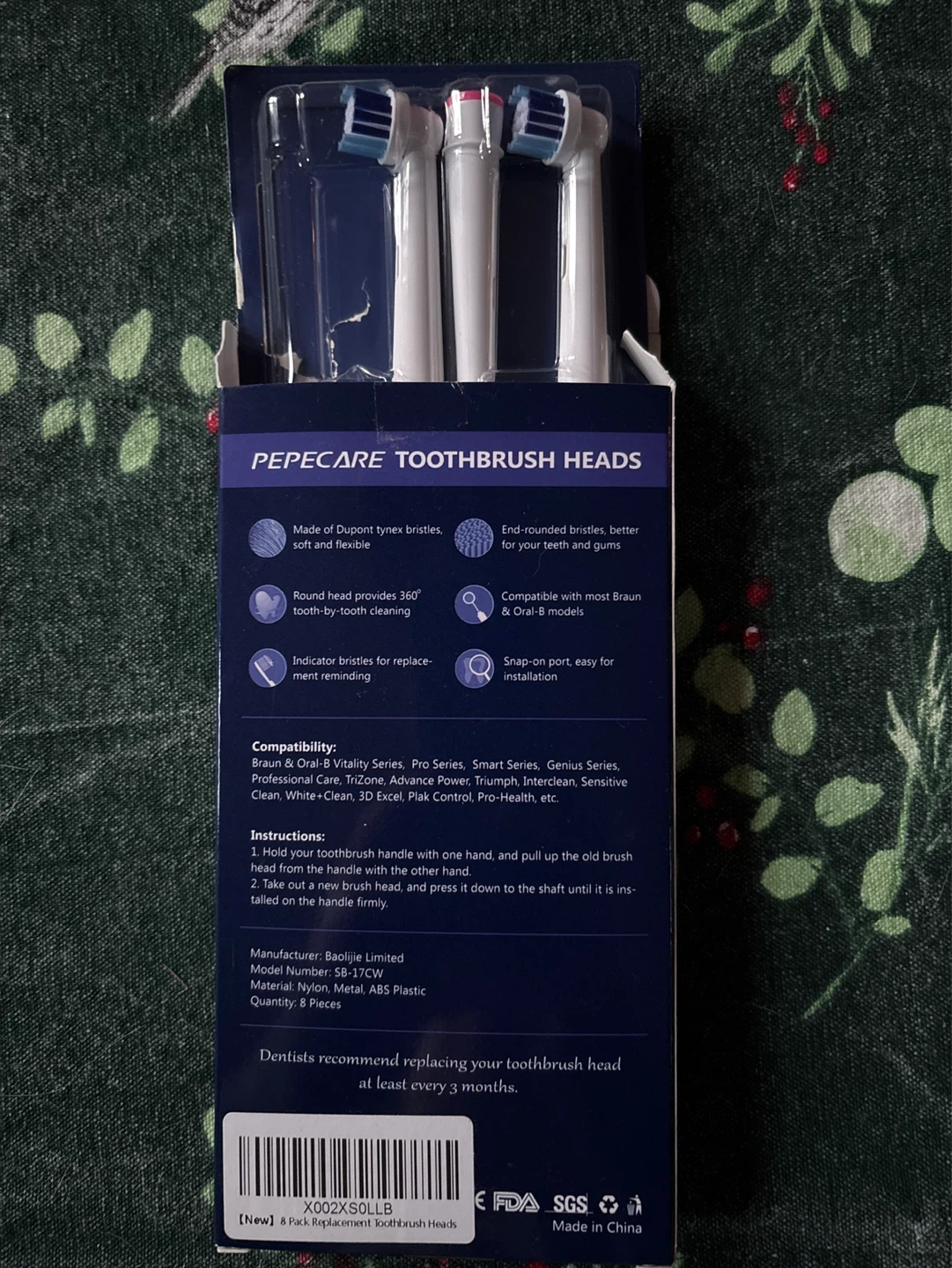 🌱PEPECARE Replacement Toothbrush Heads - 8 Pack - photo 2