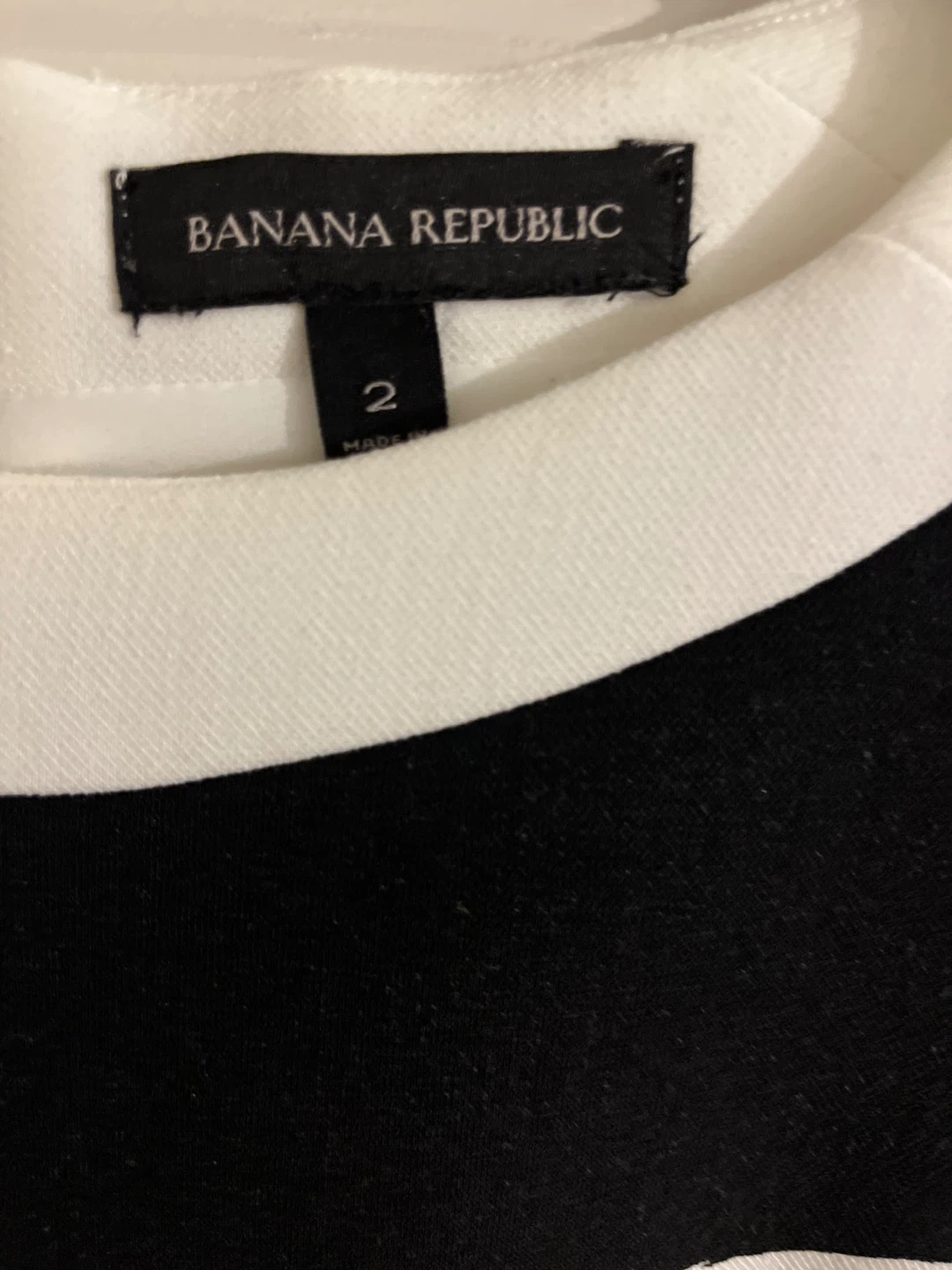 Banana Republic Women's Black & White Dress Size 2 - photo 2