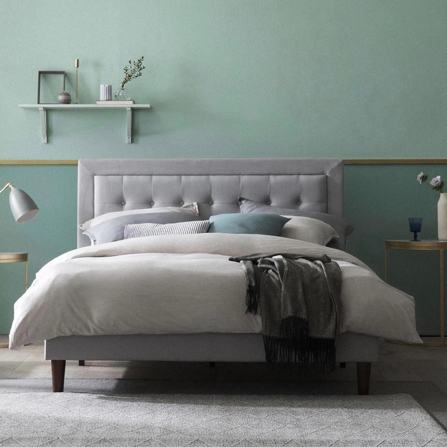 Zinus Dachelle Upholstered Platform Bed Frame - King - photo 2
