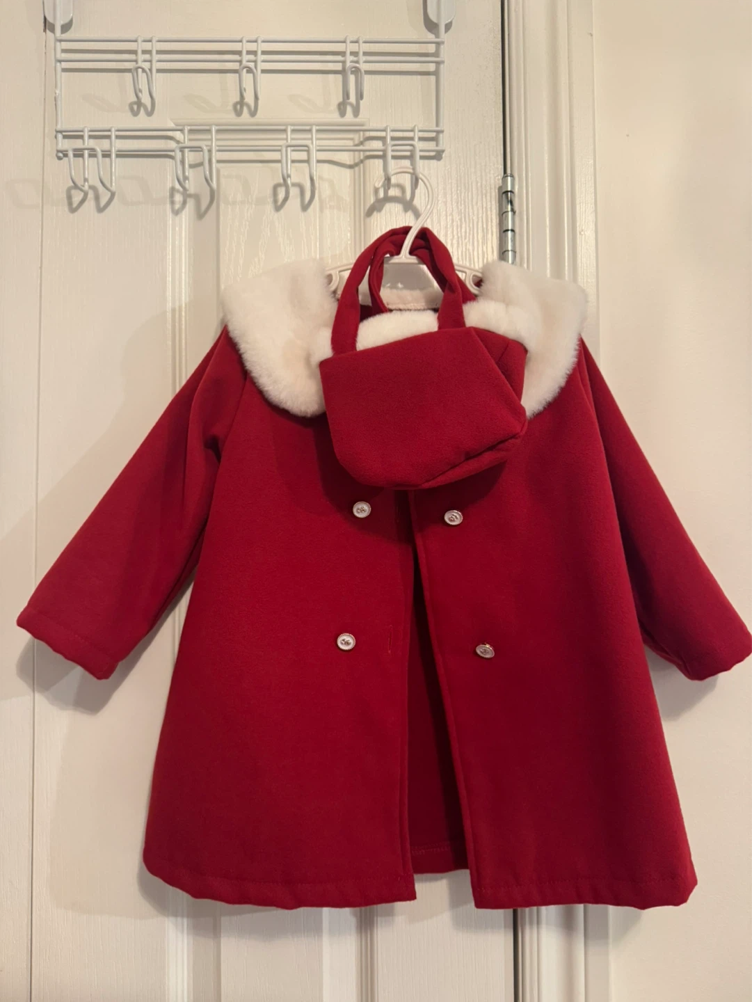 SHEIN Red Coat with Matching Purse - 18-24M