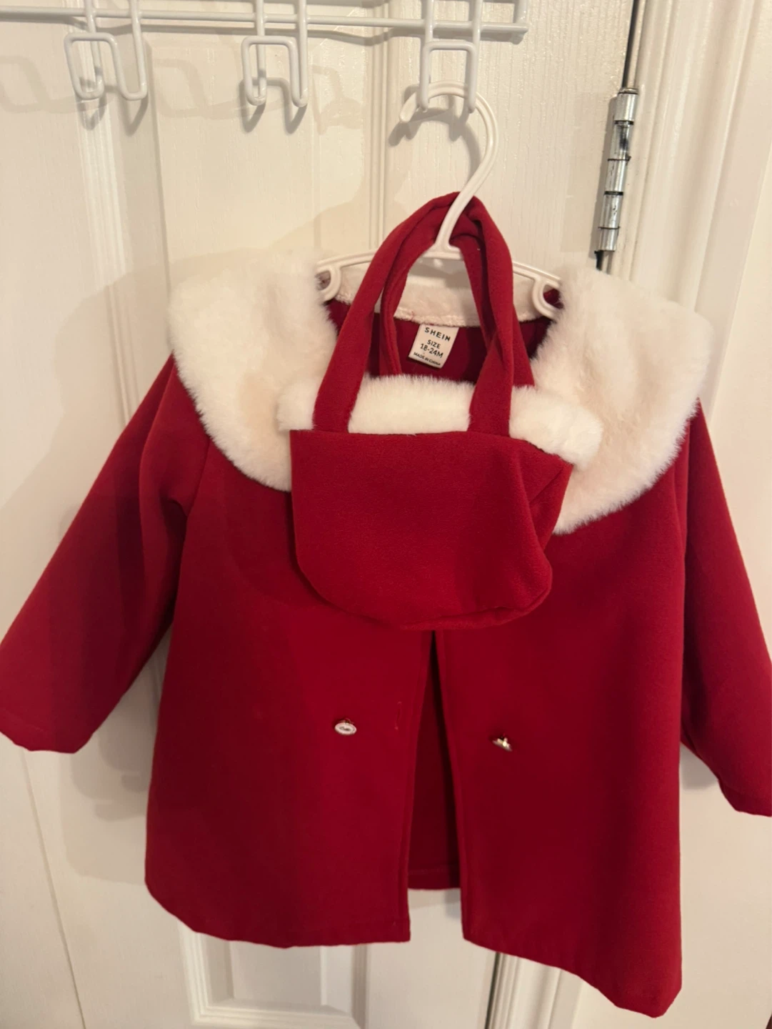 SHEIN Red Coat with Matching Purse - 18-24M - photo 2