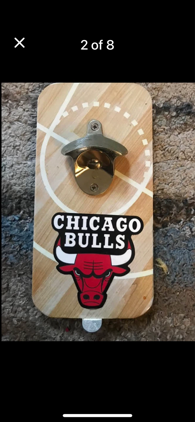 Chicago bulls magnetic bottle opener