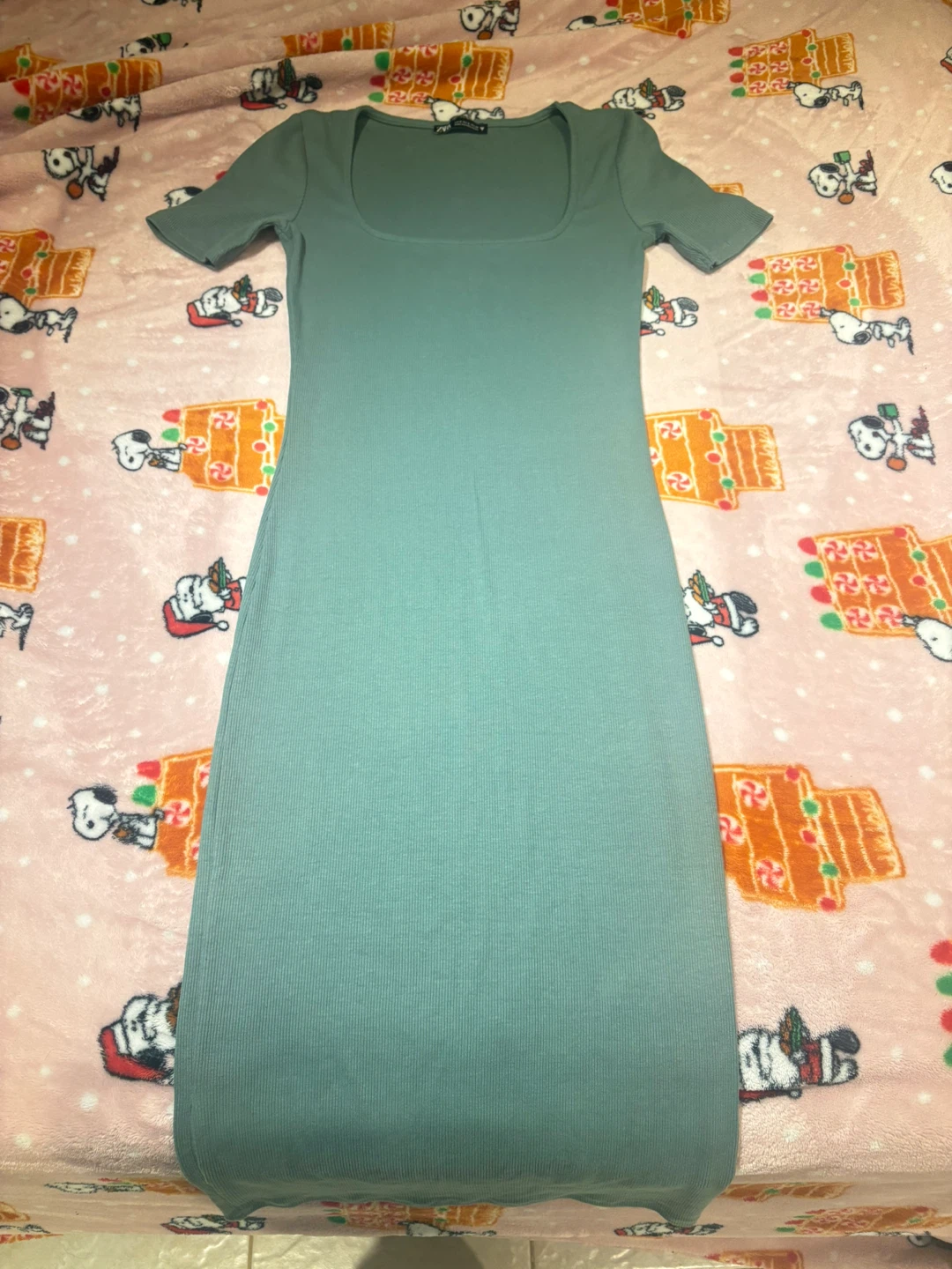 ZARA Ribbed Knit Midi Dress