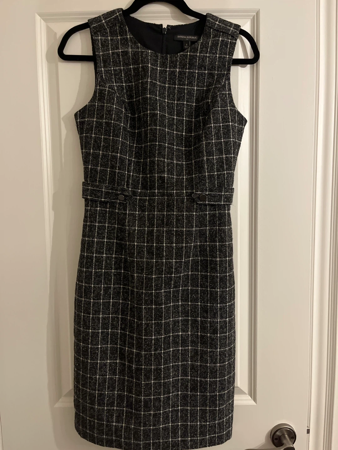 Banana Republic Plaid Sheath Dress Size 2
