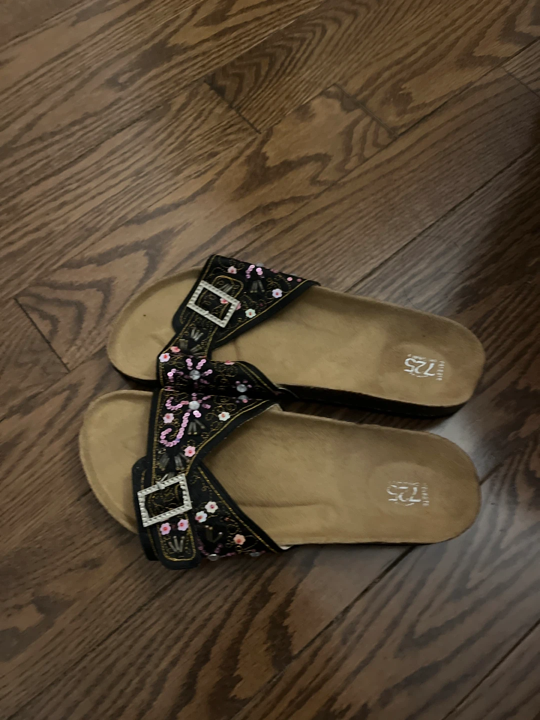 Embellished Slide Sandals