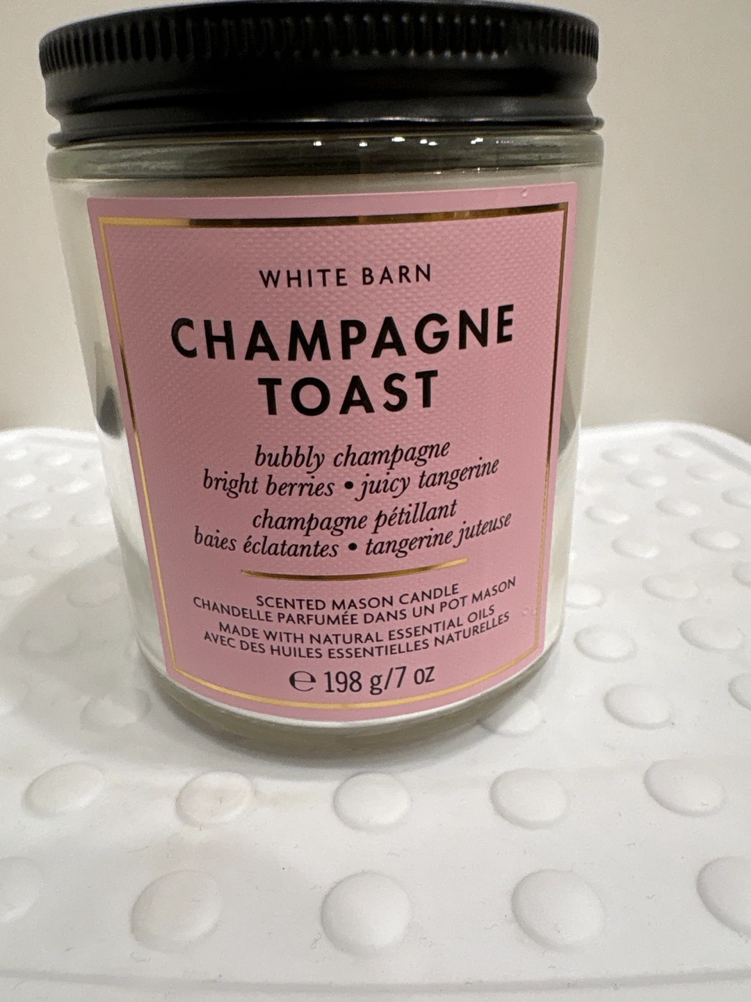 White Barn Champagne Toast Scented Mason Candle 7 oz