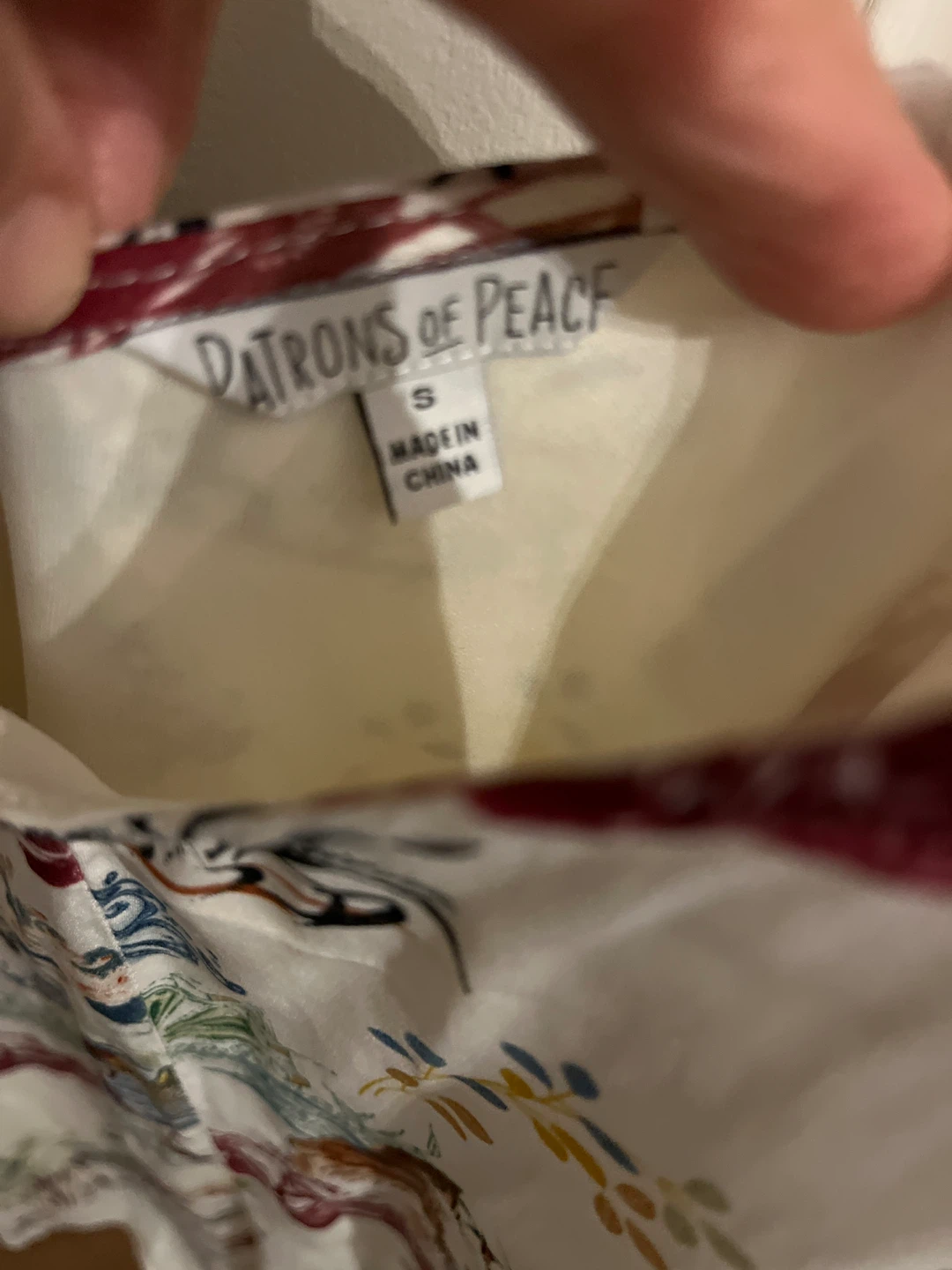 Patrons of Peace White Floral Print Tank Top - Size S - photo 2