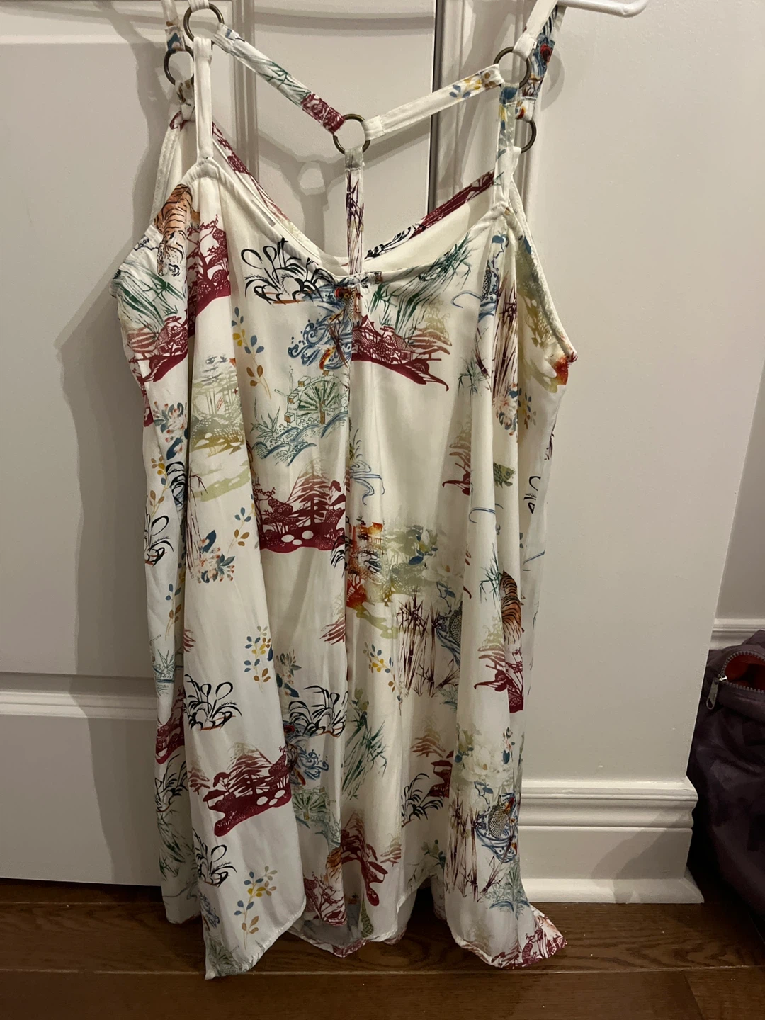 Patrons of Peace White Floral Print Tank Top - Size S - photo 3
