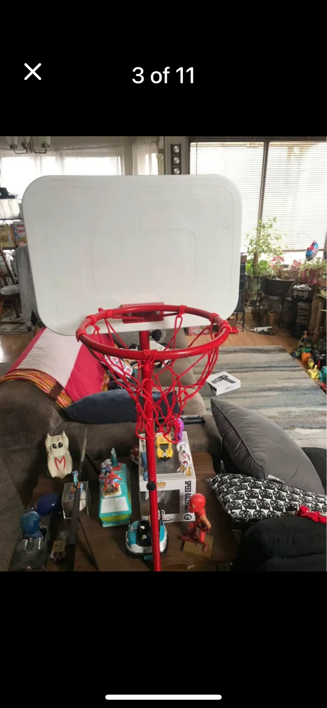 Kids basket with three basketballs - photo 2