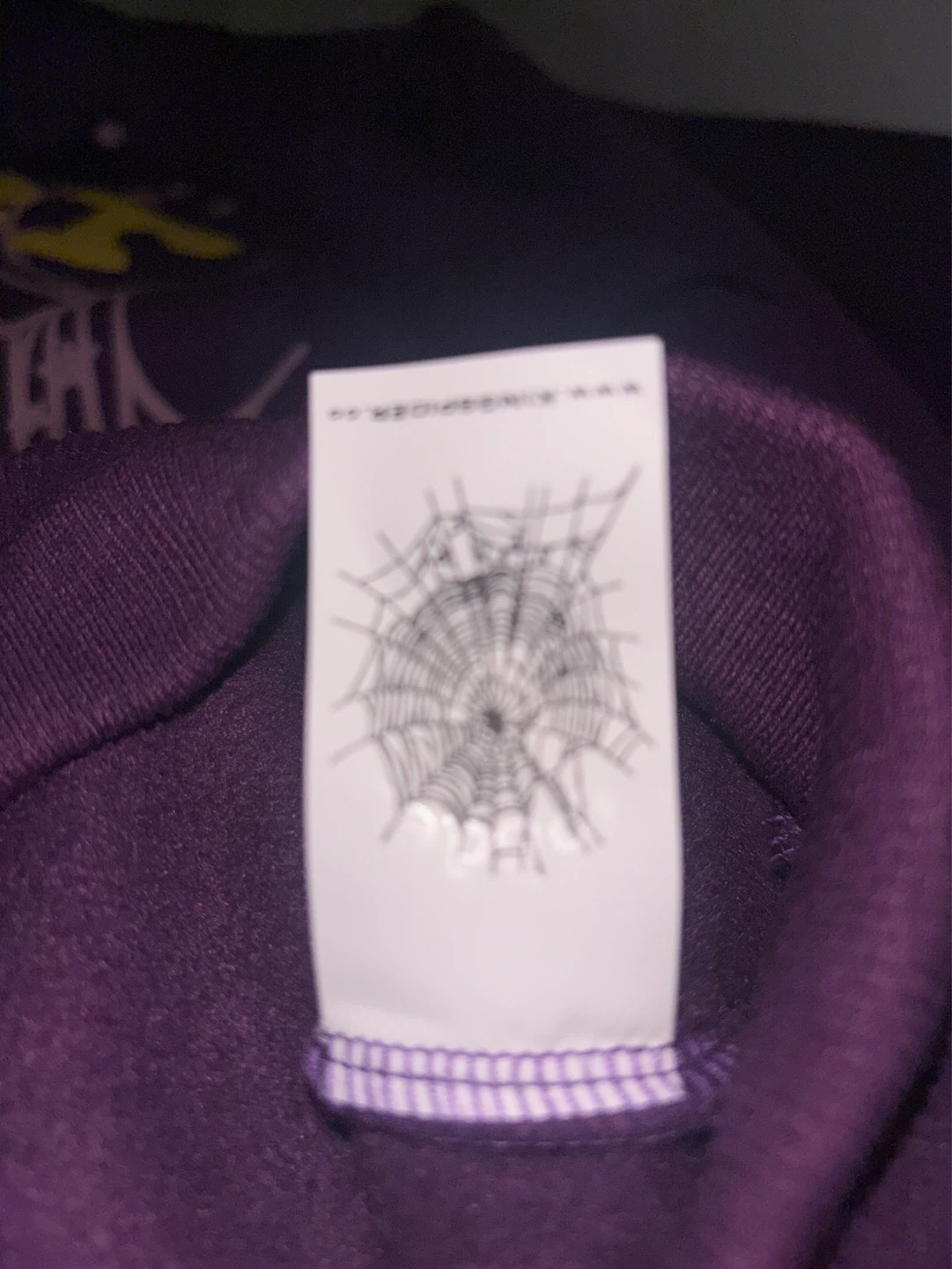 Sp5der Hoodie Purple Spider Web - photo 3