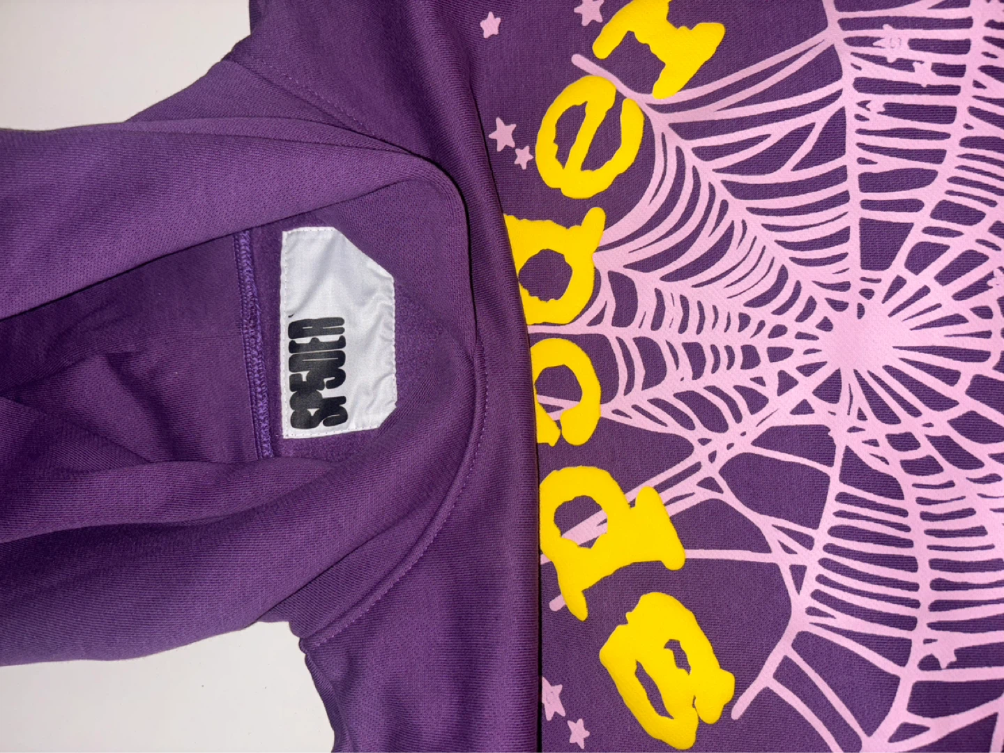 Sp5der Hoodie Purple Spider Web - photo 2