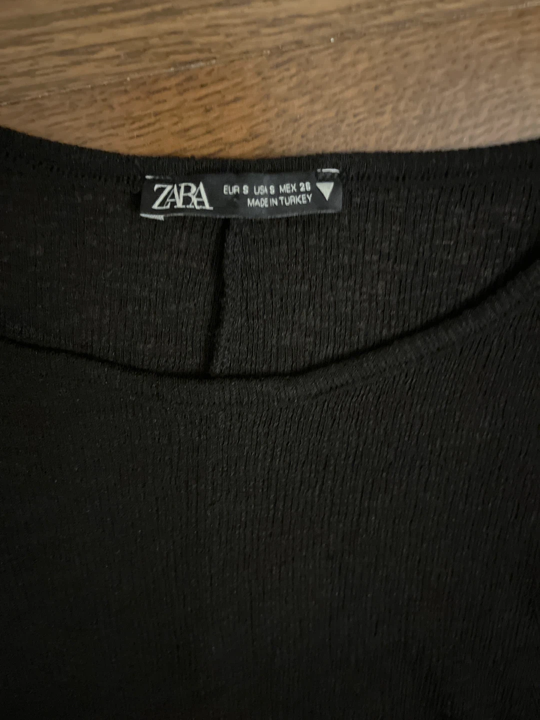ZARA Black Tie-Front Top - Size S - photo 2