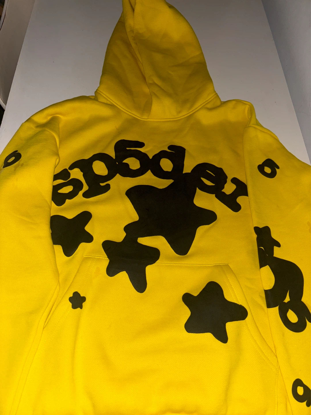 Yellow Hoodie Spider Graphic Size S