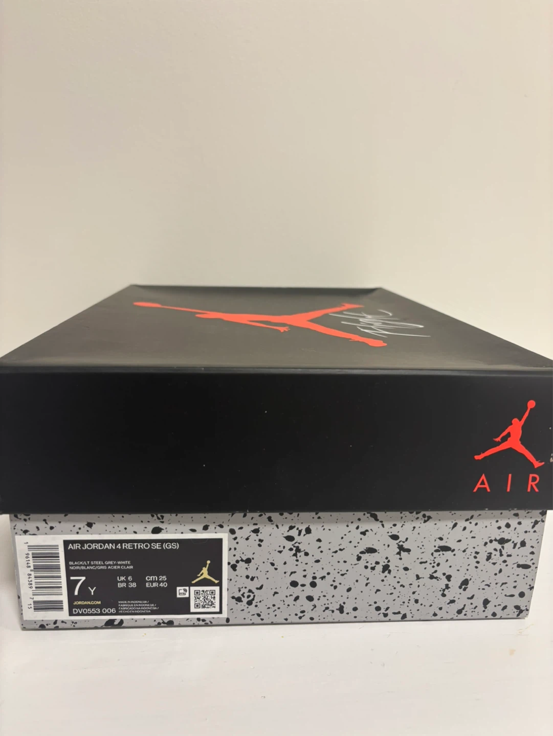 Air Jordan 4 Retro SE (GS) Black Steel Grey White - photo 2