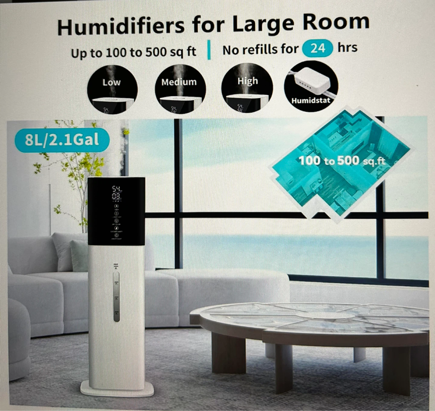 8L Large Room Humidifier - photo 4