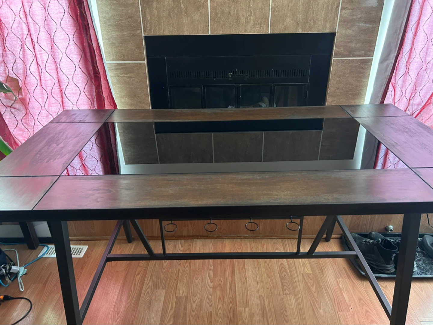 Wooden and Glass Top Dining Table - photo 3