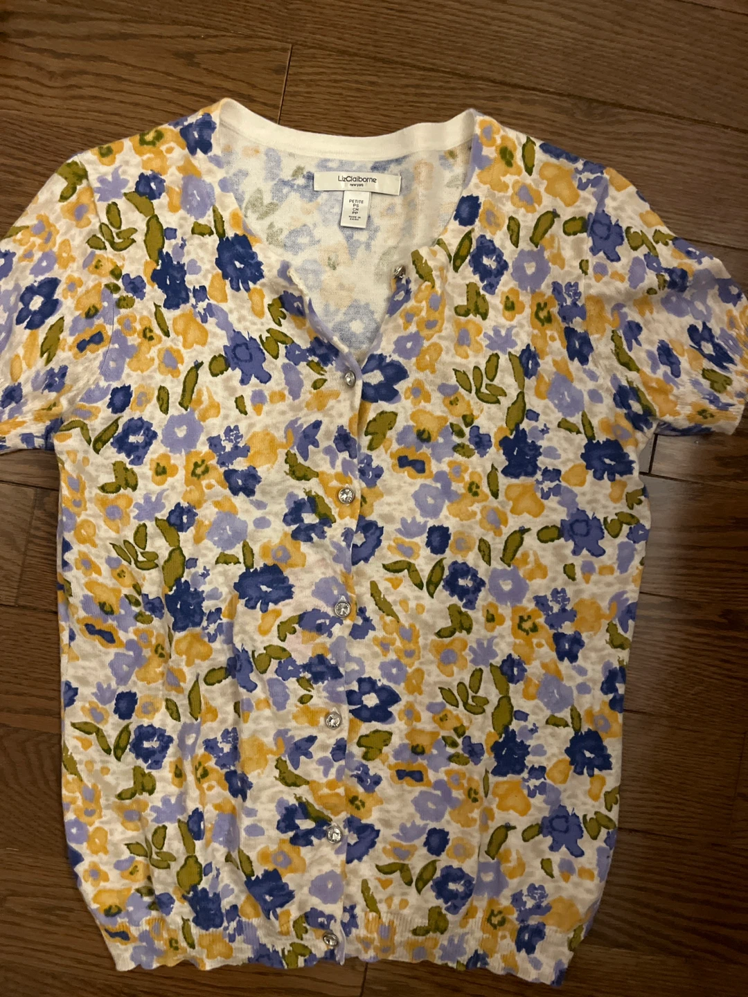 Liz Claiborne Petite Cardigan - Floral Print