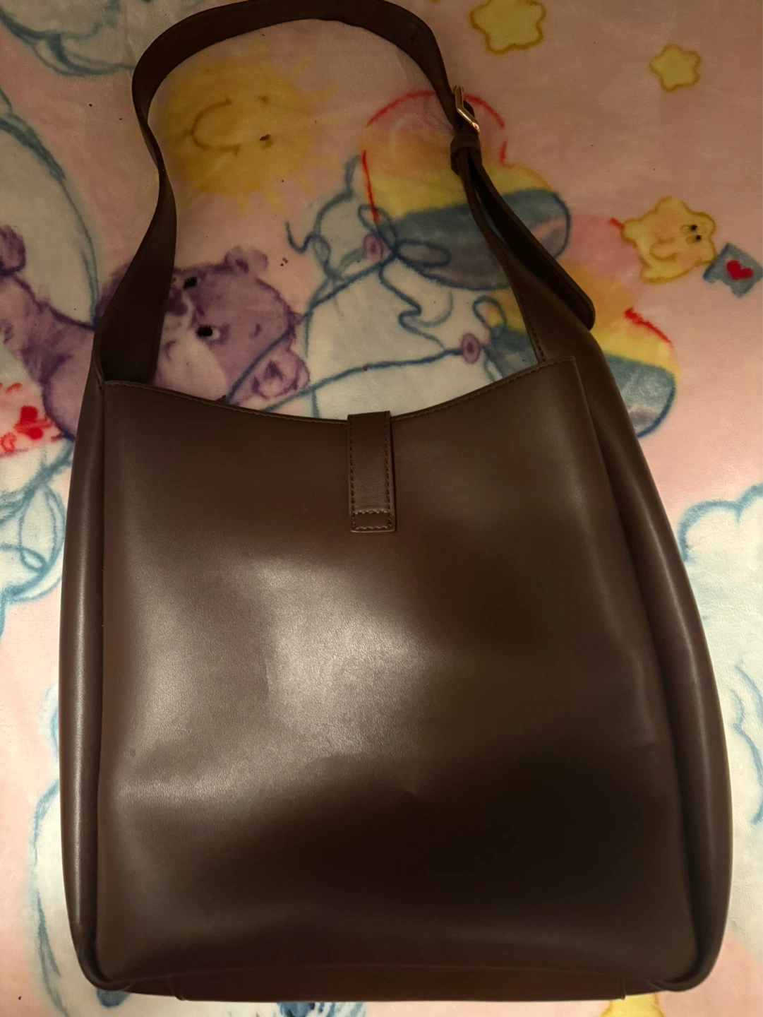 Brown Faux Leather Shoulder Bag - photo 2