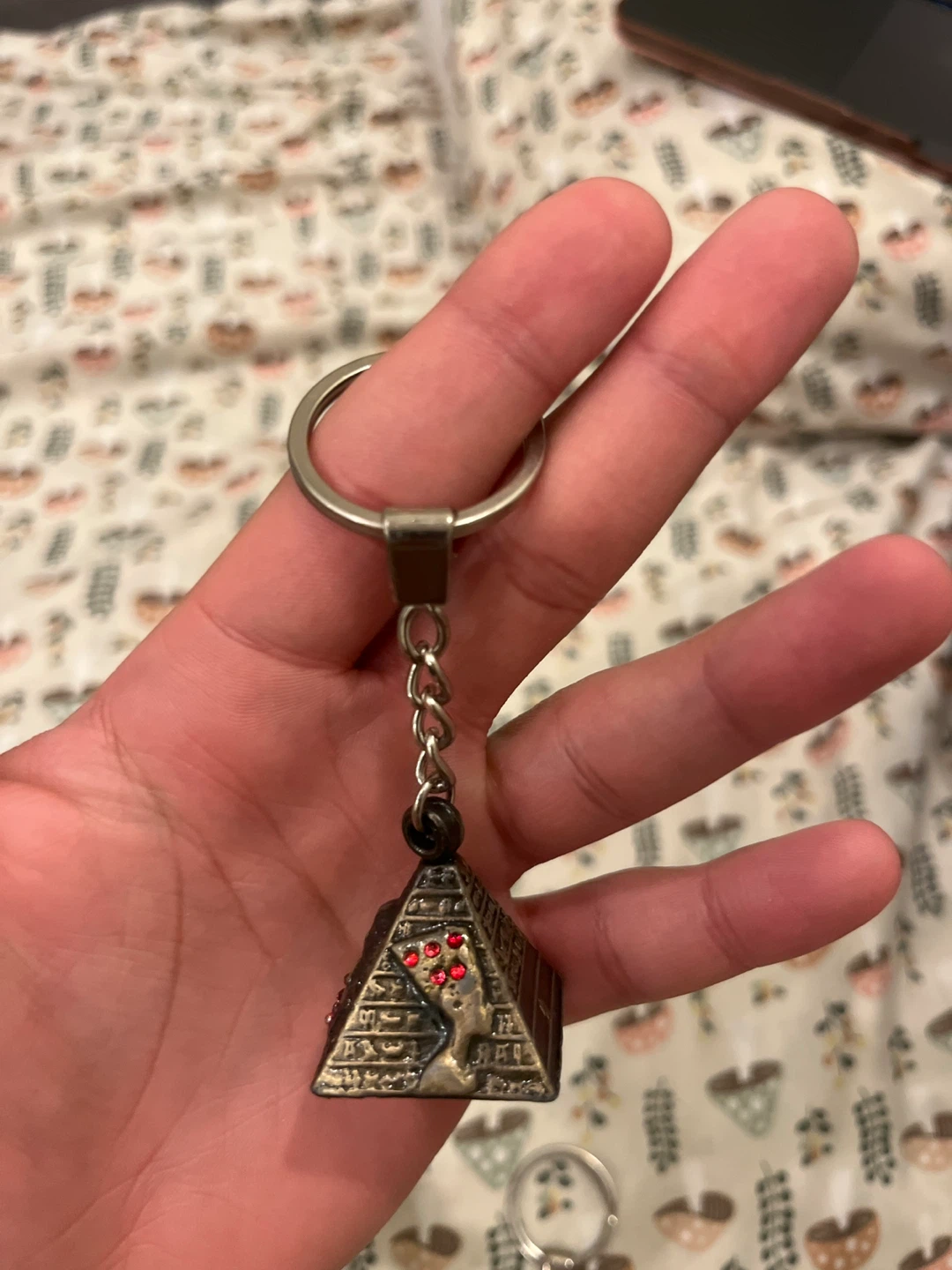 Pyramid Keychain with Hieroglyphics