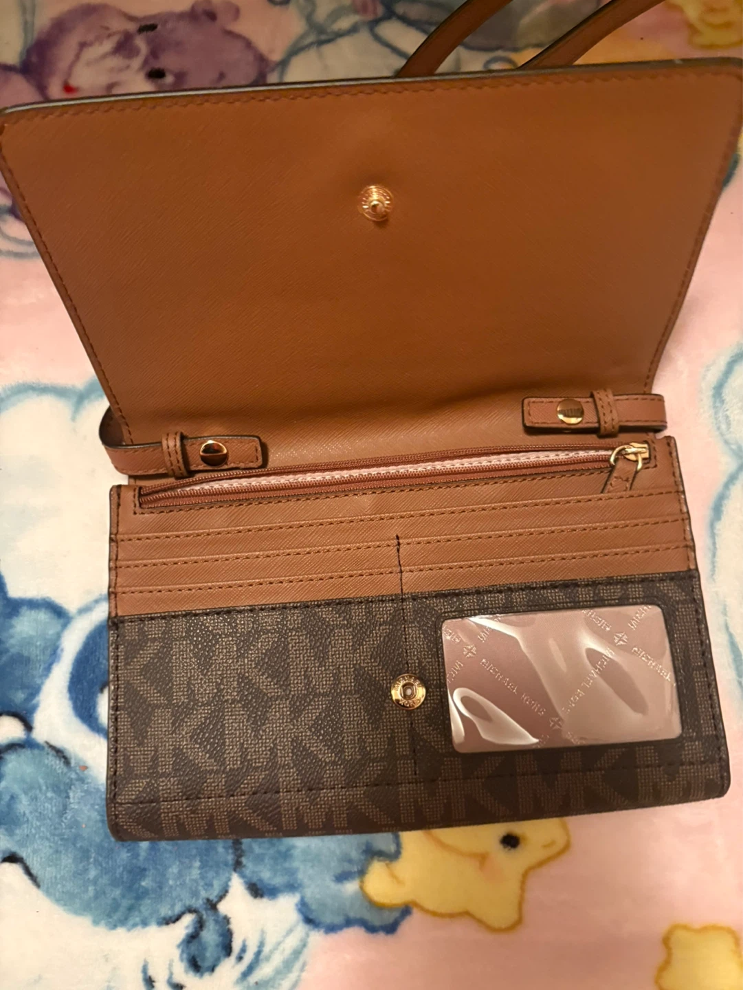 Michael Kors Jet Set Travel Wallet Brown MK Signature - photo 3