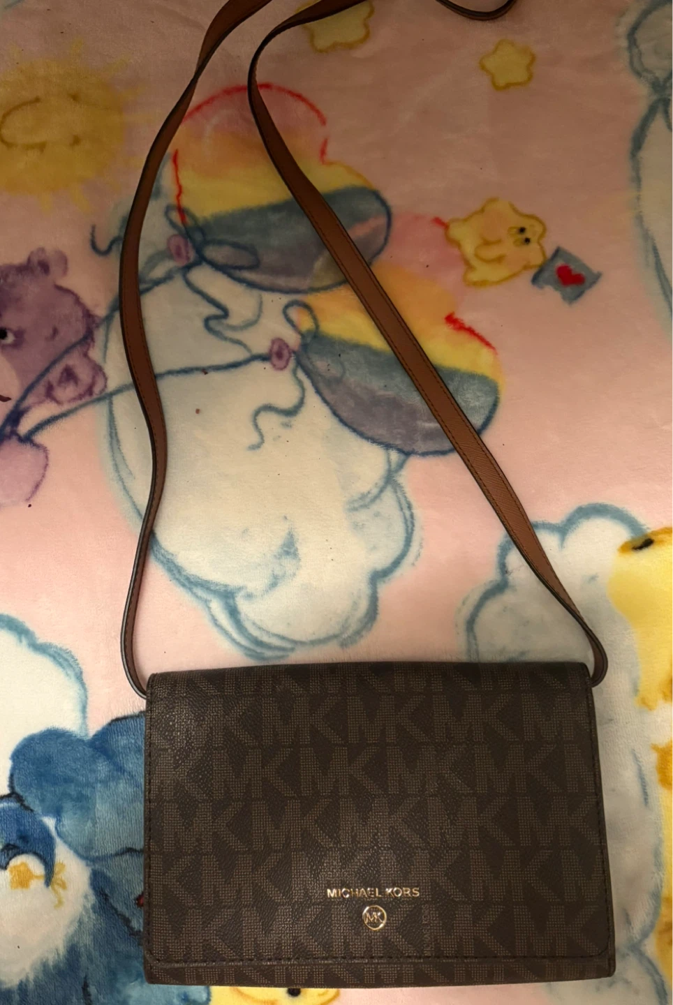 Michael Kors Jet Set Travel Wallet Brown MK Signature