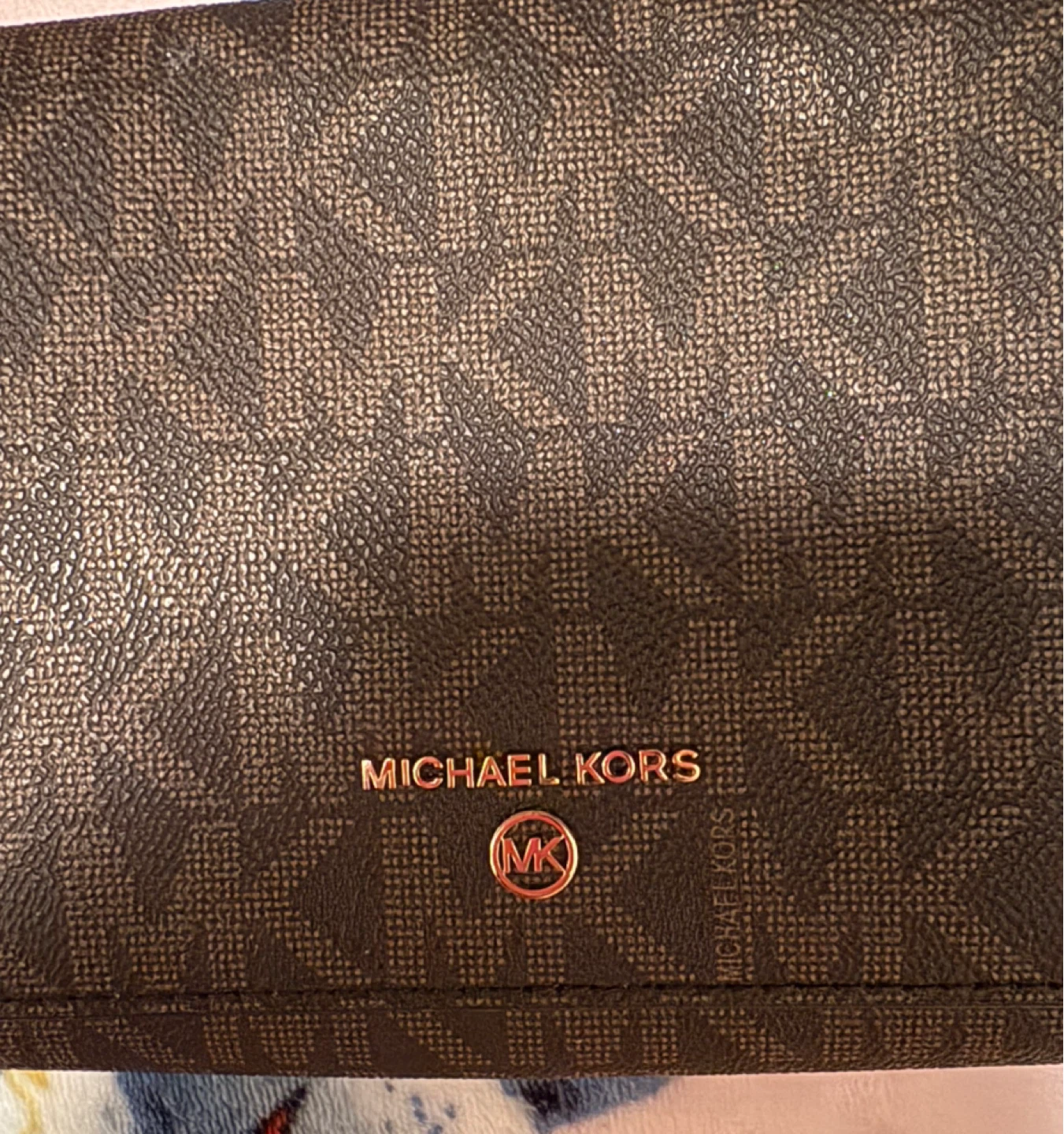 Michael Kors Jet Set Travel Wallet Brown MK Signature - photo 2