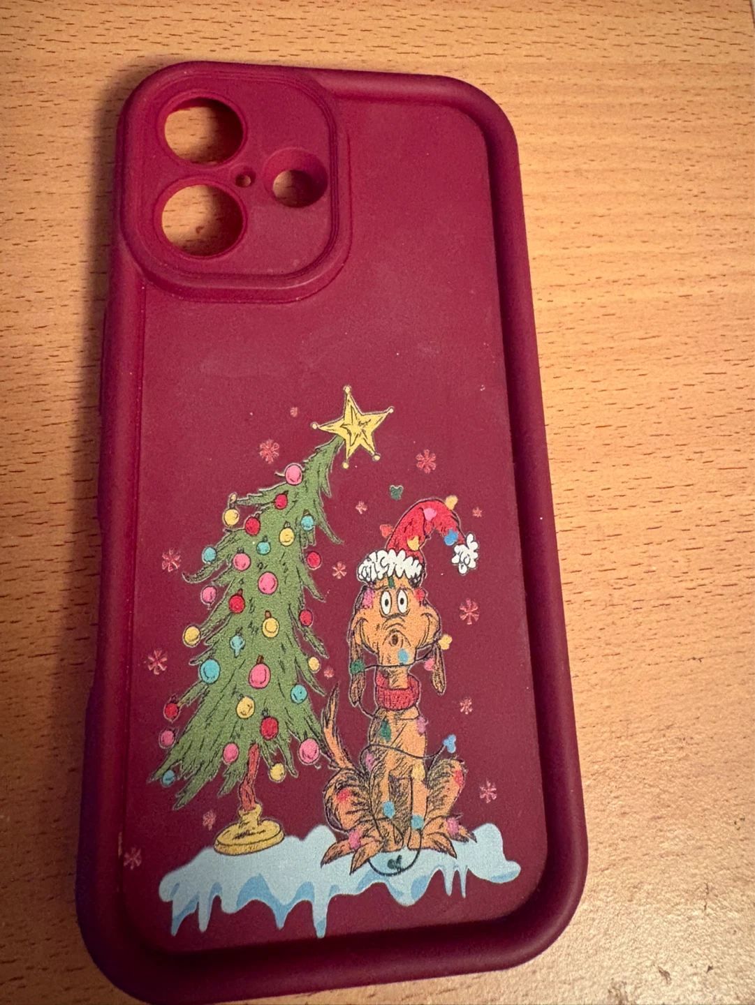 iPhone 16 Case - Christmas Dog & Tree Design
